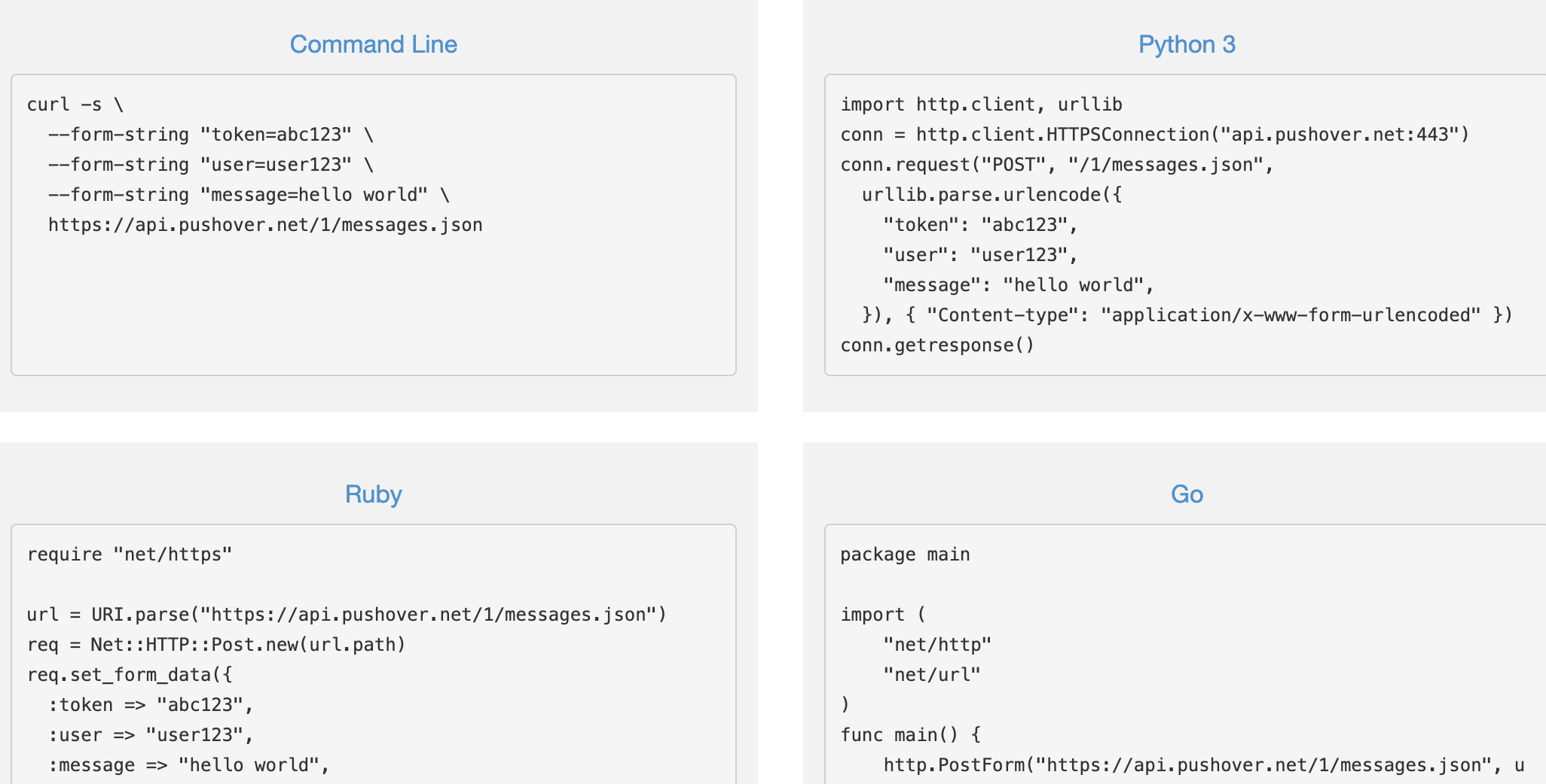 Example code